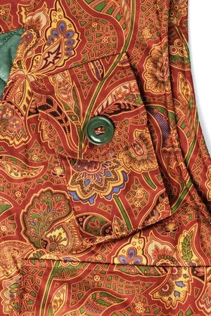 MonitalyMilitary Vest Type-C - Red Paisley Flower Print 3 MonitalyMilitary Vest Type-C - Red Paisley Flower Print - Image 3