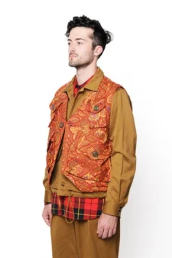 MonitalyMilitary Vest Type-C - Red Paisley Flower Print 16 MonitalyMilitary Vest Type-C - Red Paisley Flower Print -Norse Projects Sales Monitaly Military Vest Type C in Red Paisley Flower Print 20191012010928 2