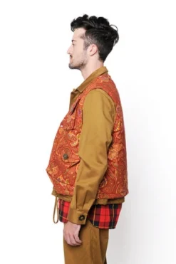 MonitalyMilitary Vest Type-C - Red Paisley Flower Print 17 MonitalyMilitary Vest Type-C - Red Paisley Flower Print -Norse Projects Sales Monitaly Military Vest Type C in Red Paisley Flower Print 20191012010928 3