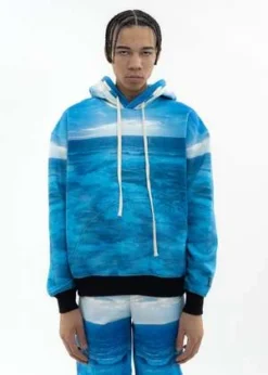 Black LuxMulti Water Printed Hoodie