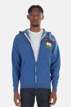 Blue&CreamMushroom Hoodie - Blue