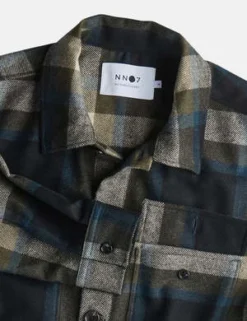NN07Wilas Wool Overshirt - Camel Brown Check -Norse Projects Sales NN07 Wilas Overshirt Wool Camel Brown Check 20221124181042