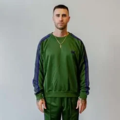 NeedlesTrack Crew Neck Shirt Poly Smooth - Ivy Green