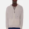 Blue&CreamNew Leo Zip Hoodie With Pockets - Eggshell