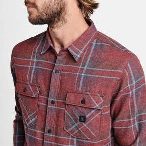 Roark RevivalNordsman Light Long Sleeve Flannel - Maroon 4 Roark RevivalNordsman Light Long Sleeve Flannel - Maroon - Image 4