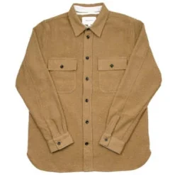 Norse ProjectsSilas Textured Cotton Wool Overshirt - Camel