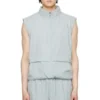 AMOMENTONylon Volume Pocket Vest - Mint Grey