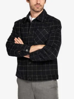 O.N.STruxton Check Flannel Jacket - Black/White Check -Norse Projects Sales O N S Truxton Check Flannel Jacket Black White Check 20231102123352