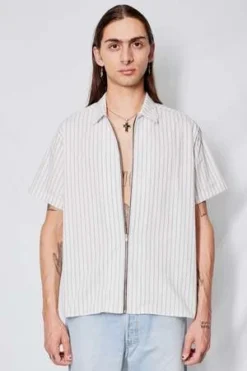 AssemblyOffice Stripe Zip Camp Shirt - White 11 AssemblyOffice Stripe Zip Camp Shirt - White -Norse Projects Sales Office Stripe Zip Camp Shirt 20230517031057