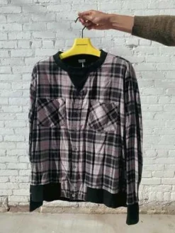 Old ParkFlannel Crewneck Sweat Hybrid Shirt -Norse Projects Sales Old Park Flannel Crewneck Sweat Hybrid Shirt 20230223024005