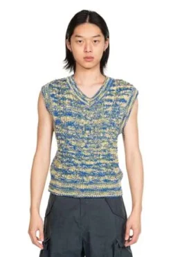 ANDERSSON BELLOtreto Cable Vest - Yellow/Blue