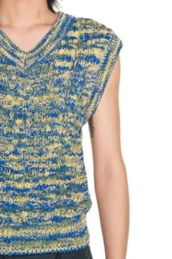 ANDERSSON BELLOtreto Cable Vest - Yellow/Blue -Norse Projects Sales Otreto Cable Vest 20230126174326 2