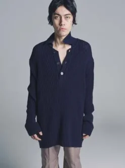 Our LegacyChunky Cotton Rib Big Piquet - Navy -Norse Projects Sales Our Legacy Chunky Cotton Rib Big Piquet Navy 20230324180146