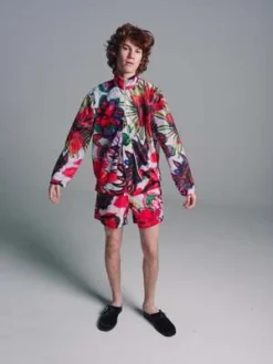 Our LegacyMelting Flower Print Shrunken Full Zip Polo Top -Norse Projects Sales Our Legacy Melting Flower Print Shrunken Full Zip Polo Top 20220823221802