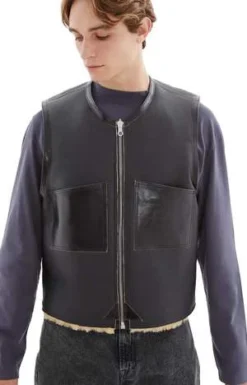 Our LegacyReversible Shearling Vest - Black/Brown 11 Our LegacyReversible Shearling Vest - Black/Brown -Norse Projects Sales Our Legacy Reversible Shearling Vest Black Brown 20230928005240