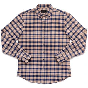 OutclassCheck Flannel Shirt - Navy/Camel 1 OutclassCheck Flannel Shirt - Navy/Camel