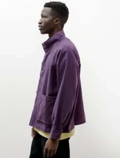 PaaOverdyed Funnel Shirt Jacket - Violet -Norse Projects Sales Overdyed Funnel Shirt Jacket Violet 20221221011005