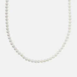 SERGE DENIMESPEARL NECKLACE - Silver