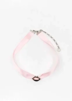 GMBHSILVER LIP RIBBON CHOKER - PINK -Norse Projects Sales PINK RIBBON CHOKER W SILVER LIP 20220503102141