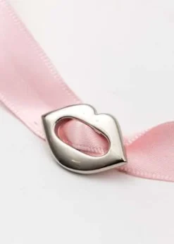 GMBHSILVER LIP RIBBON CHOKER - PINK -Norse Projects Sales PINK RIBBON CHOKER W SILVER LIP 20220503102143 1