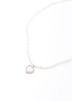 DEPARTMENTPearl Heart Necklace - Pink