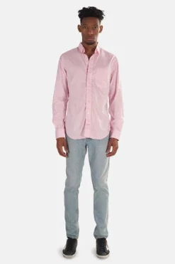 Blue&CreamPinpoint Button Down Shirt - Pink Pinpoint -Norse Projects Sales Pinpoint Button Down Shirt Pink 20220811123918 1