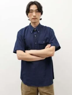 Engineered GarmentsPopover Cotton Voile BD Shirt - Navy