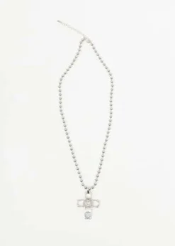 DEPARTMENTHearts Cross Necklace - Purple/Silver