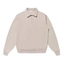 Lady White Co.Quarter Zip Sweatshirt - Scarlet Grey