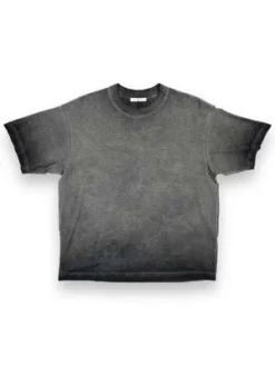 John ElliottReversed Cropped Tee - Black Oil Wash