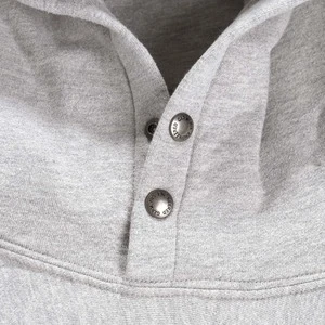 Engineered GarmentsCP Heavy Fleece Raglan Hoodie - Heather Grey 3 Engineered GarmentsCP Heavy Fleece Raglan Hoodie - Heather Grey - Image 3