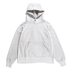 Engineered GarmentsCP Heavy Fleece Raglan Hoodie - Heather Grey 1 Engineered GarmentsCP Heavy Fleece Raglan Hoodie - Heather Grey