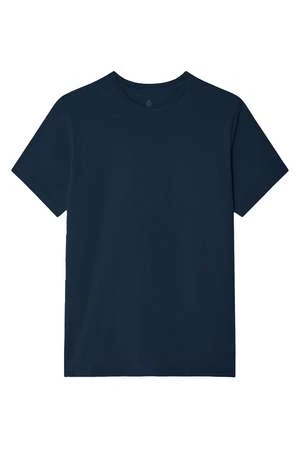 Save Khaki UnitedRecycled Cotton Crew Tee - Navy 1 Save Khaki UnitedRecycled Cotton Crew Tee - Navy