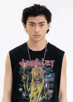 DEPARTMENTRed And Silver Hearts Cross Necklace - Red/Silver