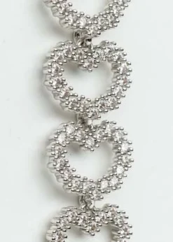 DEPARTMENTSingle Rhinestone Hearts Earring - Silver -Norse Projects Sales Rhinestone Hearts Earring Single 20220427021548