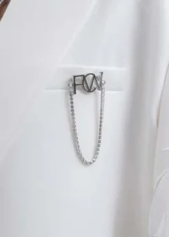 Feng Chen WangFcw Diamond Chain Brooch - Silver -Norse Projects Sales SILVER FCW DIAMOND CHAIN BROOCH 20230224063330