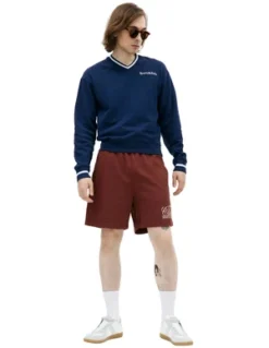 Sporty & RichV-neck Sweatshirt - Navy