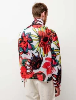 Our LegacyShrunken Fullzip Polo - Melting Flowers Print -Norse Projects Sales Shrunken Fullzip Polo Melting Flowers Print 20220617003542 2