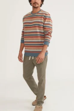 Marine LayerSignature Fleece Out Stripe Crewneck -Norse Projects Sales Signature Fleece Out Stripe Crewneck 20230829233411