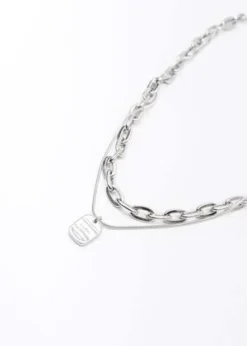 DEPARTMENTDepartment Love Letter Necklace Set - Silver