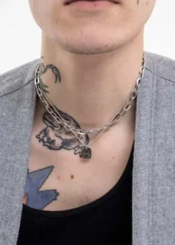 DEPARTMENTDepartment Love Letter Necklace Set - Silver -Norse Projects Sales Silver LOEV LETTER Necklace Set 20230329183637 3