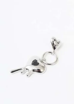 RAY CHULV ME LV U Black Crystal Earring - Silver -Norse Projects Sales Silver LV ME LV U Earring Black Crystal Single 20220827101940 3