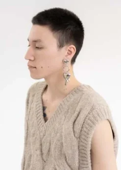 RAY CHULV ME LV U Lemon Crystal Earring - Silver -Norse Projects Sales Silver LV ME LV U Earring Lemon Crystal Single 20220827101951