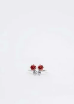 DEPARTMENTSilver Rhinestone Red Cherries Ring - Silver -Norse Projects Sales Silver Rhinestone Red Cherries Ring 20230218143524