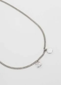 DEPARTMENTSilver White Smily And Stone Necklace - Silver -Norse Projects Sales Silver White Smily and Stone Necklace 20221114104019 1