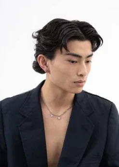 DEPARTMENTSilver White Smily And Stone Necklace - Silver -Norse Projects Sales Silver White Smily and Stone Necklace 20221114104020 1