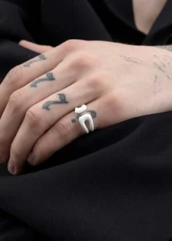 DEPARTMENTWhite Time Ring - Silver -Norse Projects Sales Silver White Time Ring 20230218143607 1