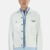 Lucien Pellat-FinetSkull Jean Jacket - White Skull/Leaf Pattern