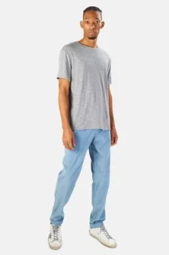 Blue&CreamSlub Tee - Medium Grey -Norse Projects Sales Slub Tee Medium Grey 20220811144157 2