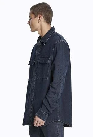 KsubiSnakebite LS Shadow Re-Dye Shirt - Denim 3 KsubiSnakebite LS Shadow Re-Dye Shirt - Denim - Image 3